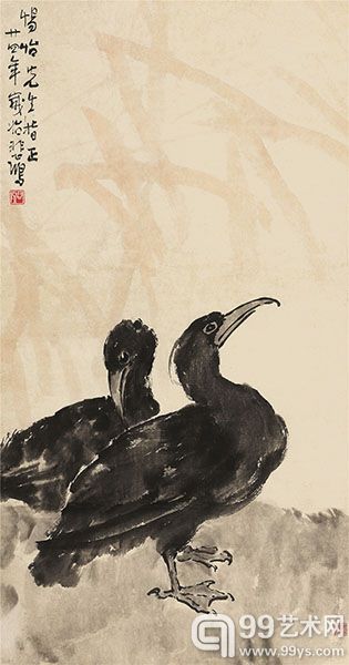 徐悲鸿 鱼鹰图