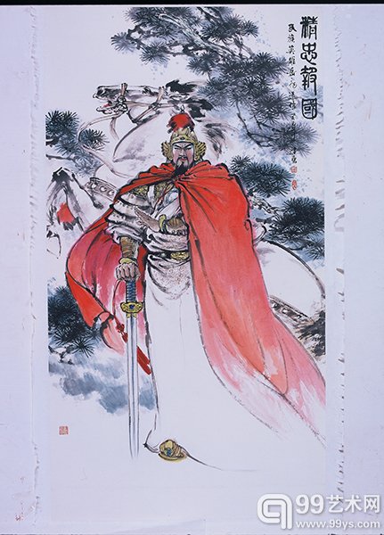 孙建东《精忠报国》96X180cm   纸本水墨2013