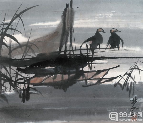 林风眠(1900 - 1991) 息鱼图