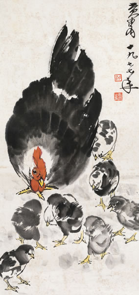 黄 胄(1925 - 1997) 觅食图圖