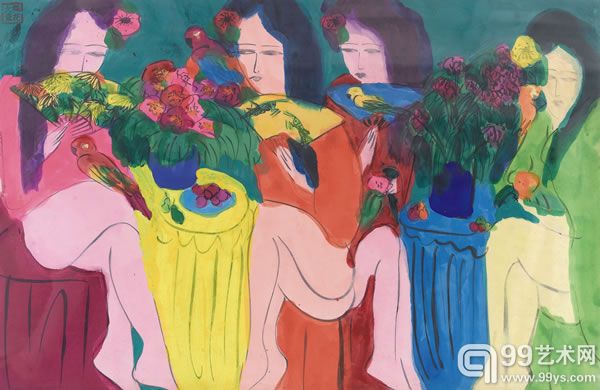 丁雄泉 花宴