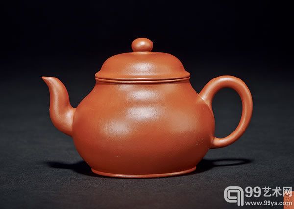 王寅春製朱泥线瓢壶