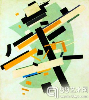 “冷抽象”代表画家马列维奇的作品