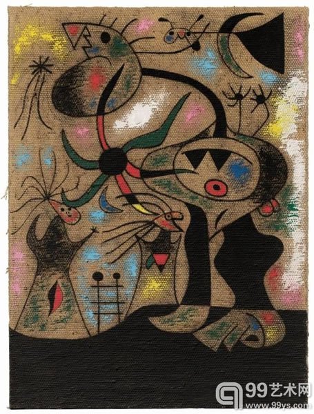 胡安·米罗 (1893-1983)《逃离的梯子》油彩 麻布28· x 21·英寸 (73.5 x 54.3 公分)1939年12月作英镑 3,000,000-5,000,000