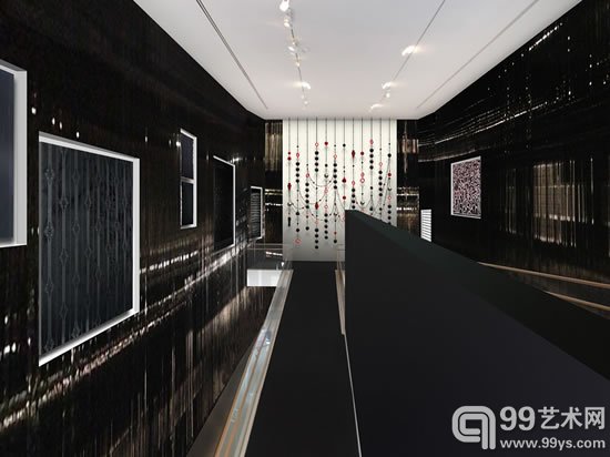 由gregor hildebrandt和almine rech画廊提供,巴黎/布鲁塞尔 由建筑师peter marino进行渲染,PLLC 艺术作品:神秘阴影,2014
