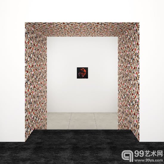 guy limone,红色、黑色和灰白色挂毯,2014 andy warhol,人类心脏,1979年左右 由建筑师peter marino进行渲染,PLLC