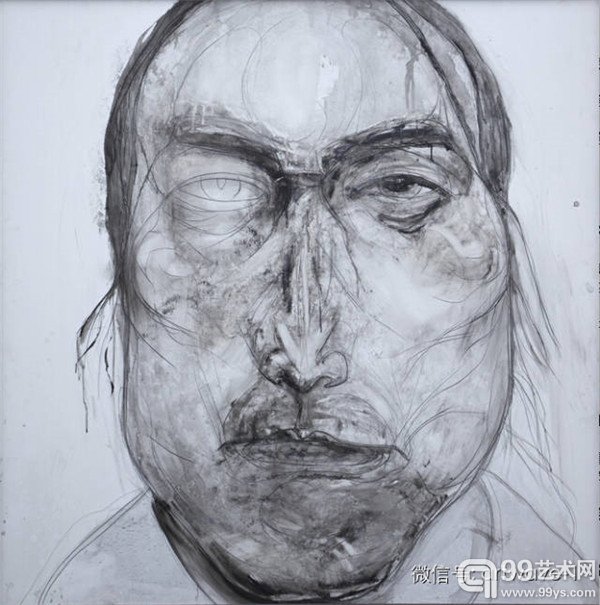 孙子垚《老金像》120x120cm