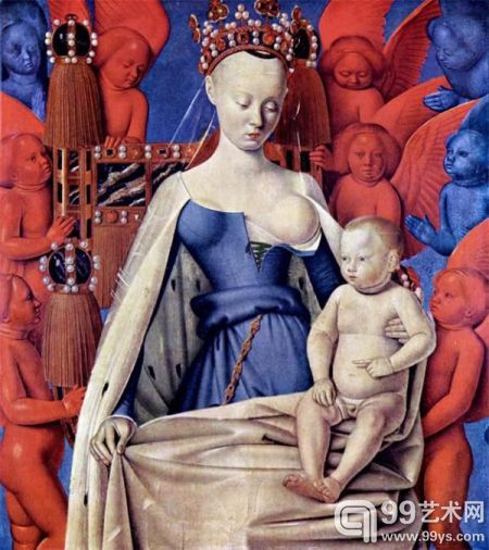 让·富盖作品《圣母子》(1450)