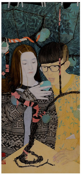 《青苹果》196x91cm  2014