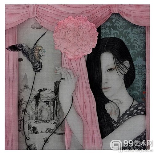 独角戏之二 2013  68x68cm