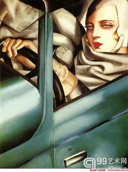 开车的《自画像》（木板油彩，35×27cm，1929年）.webp