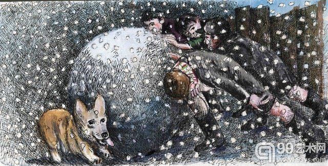 Blocking the lane,“1954年,我的兄弟和我在滚雪球”,作者 paulie