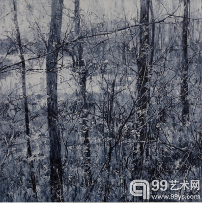 许钧棒《迷示丛林-培恩灰的诱惑》油画150X150cm 2014