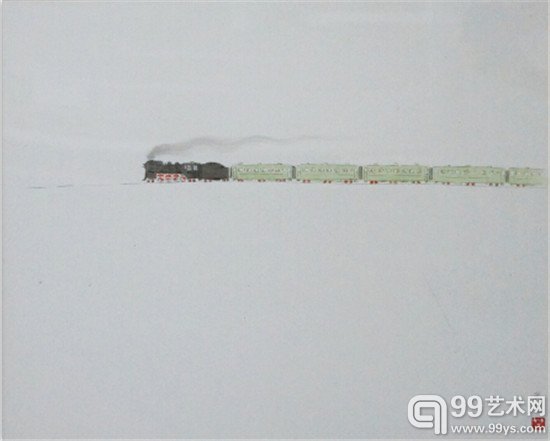 武艺 夜之一 43X63cm 纸本水墨 2010