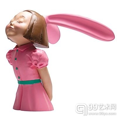 向京“我看到了幸福”兔女郎雕塑礼品