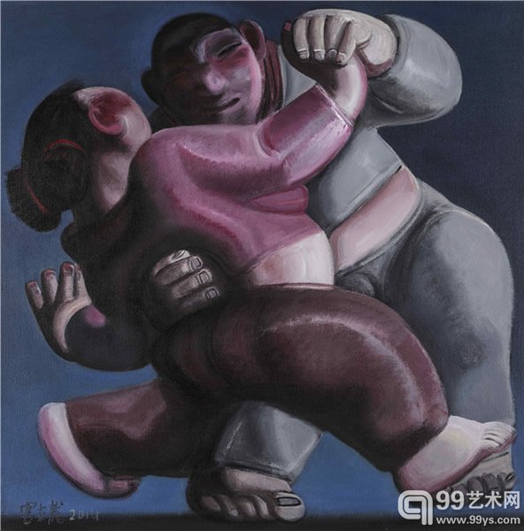 宫立龙：《旋转》  60×60cm   布面丙烯   2014年