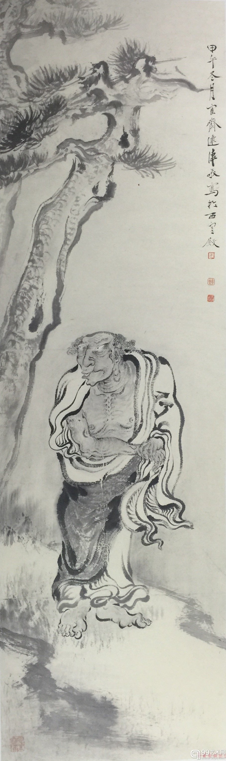 巨建伟-苍官禅者图-31×103cm-  2014