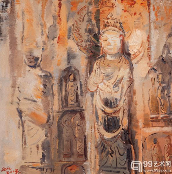 杨海峰--《佛曰4》布面油彩 40X40 2013 .jpg