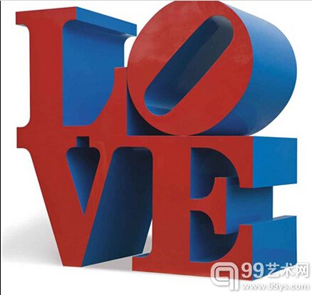 4.Robert Indiana, 《爱，红/蓝》（Love red/blue），1990. 