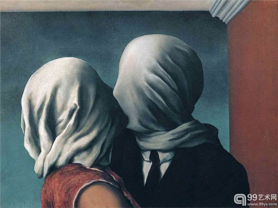 8.René Magritte, 《情人》（The Lovers ），1928). 