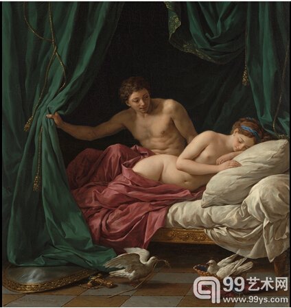 10.Louis Jean Francois Lagrenée, 《维纳斯与战神，和平的寓言》（Mars & Venus, Allegory of Peace） ，1770.