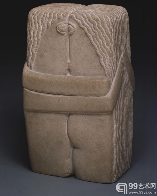 15.Constantin Brancusi, 《吻》，1916. 