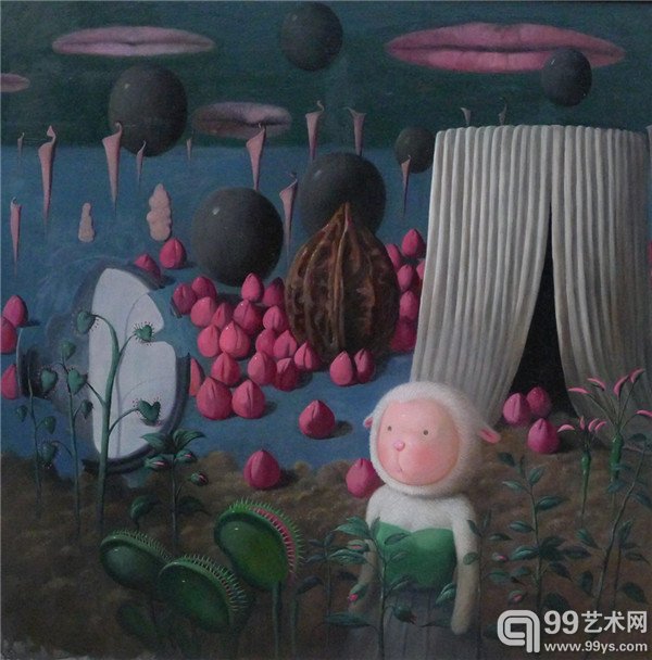 杨媛媛-乐园-布面油画-100x100cm-2014