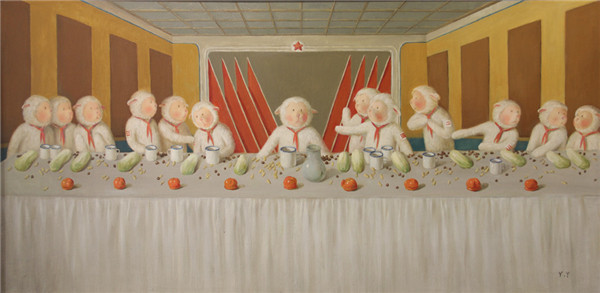 杨媛媛-最后的晚餐-布面油画-100x50cm-2014