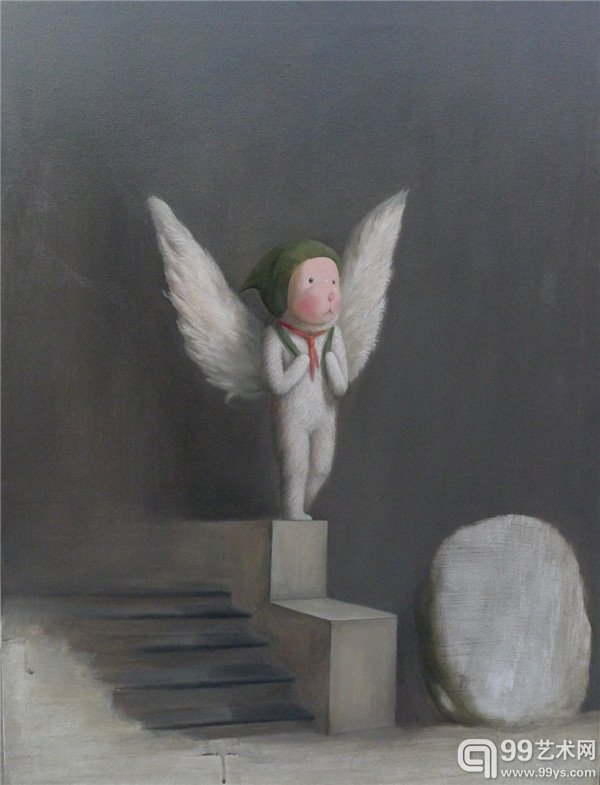 杨媛媛-天使吗？-布面油画-80x60cm-2014