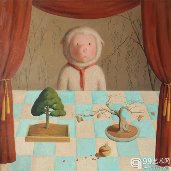 杨媛媛-舞台-布面油画-80x80cm-2014