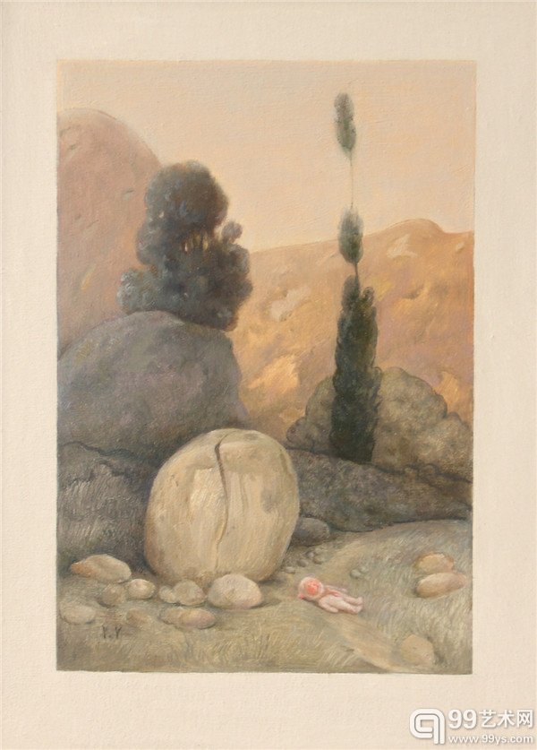 杨媛媛-情人谷-布面油画-40×30.5cm-2014