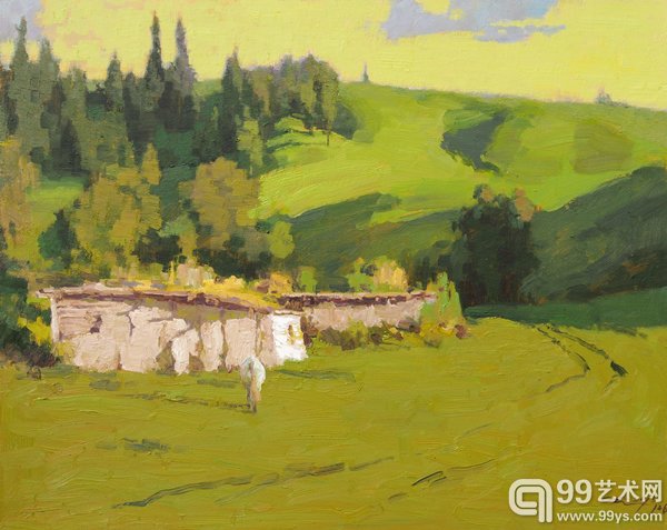 向晚时分80x100布上油彩2013年