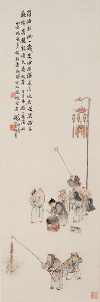 钱松喦《除夕图》