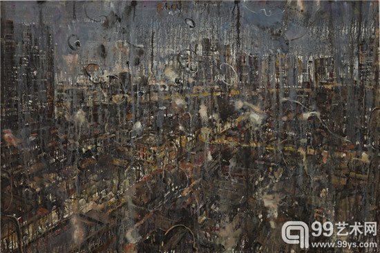 《在这沉默夏日的夜晚，与你同行》赵峥嵘布面油画150x100cm2014年
