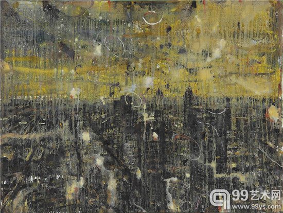 《宁静的地平线，无法分开你与我的界限》赵峥嵘布面油画100x75cm2014年