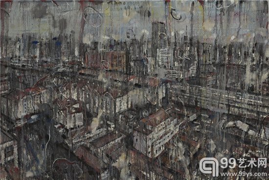 《留在了这里，那最初的记忆的片断》赵峥嵘布面油画150x100cm2014年
