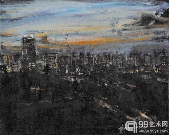 《夜的眼睛被我释放》赵峥嵘布面油画 40x30cm2014年