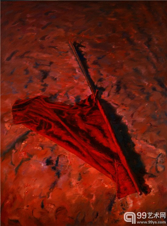 李剑光收藏 尹朝阳《英雄远去》The Hero Was Gone  布面油画 Oil on Canvas  200×150cm  2001年