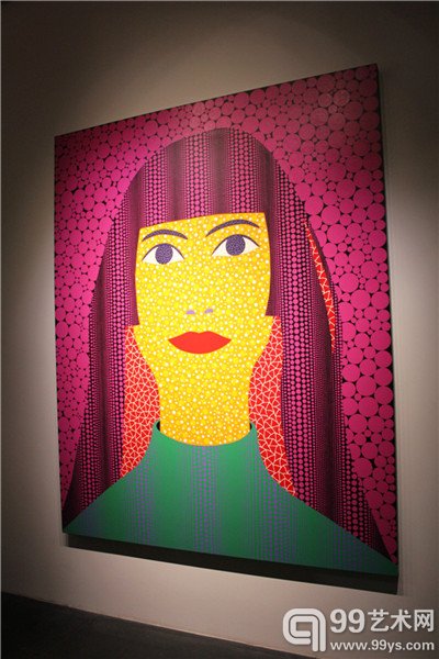 草间弥生 《自画像》 布面丙烯 227.3 x181.8 cm 2010