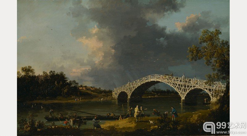 Canaletto, A View Of Walton Bridge, 1754