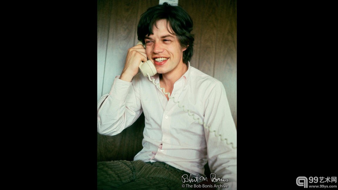 Mick Jagger on the phone, circa 1965