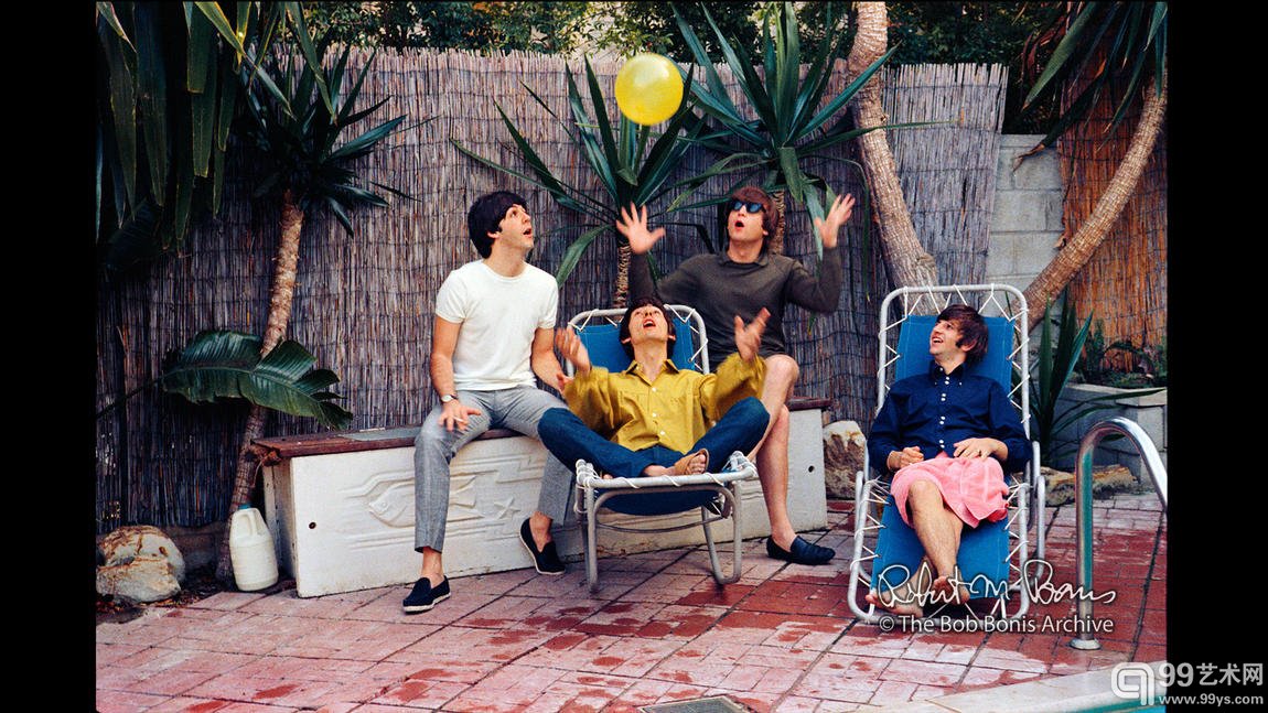 The Beatles on vacation in Bel Air, August 1964