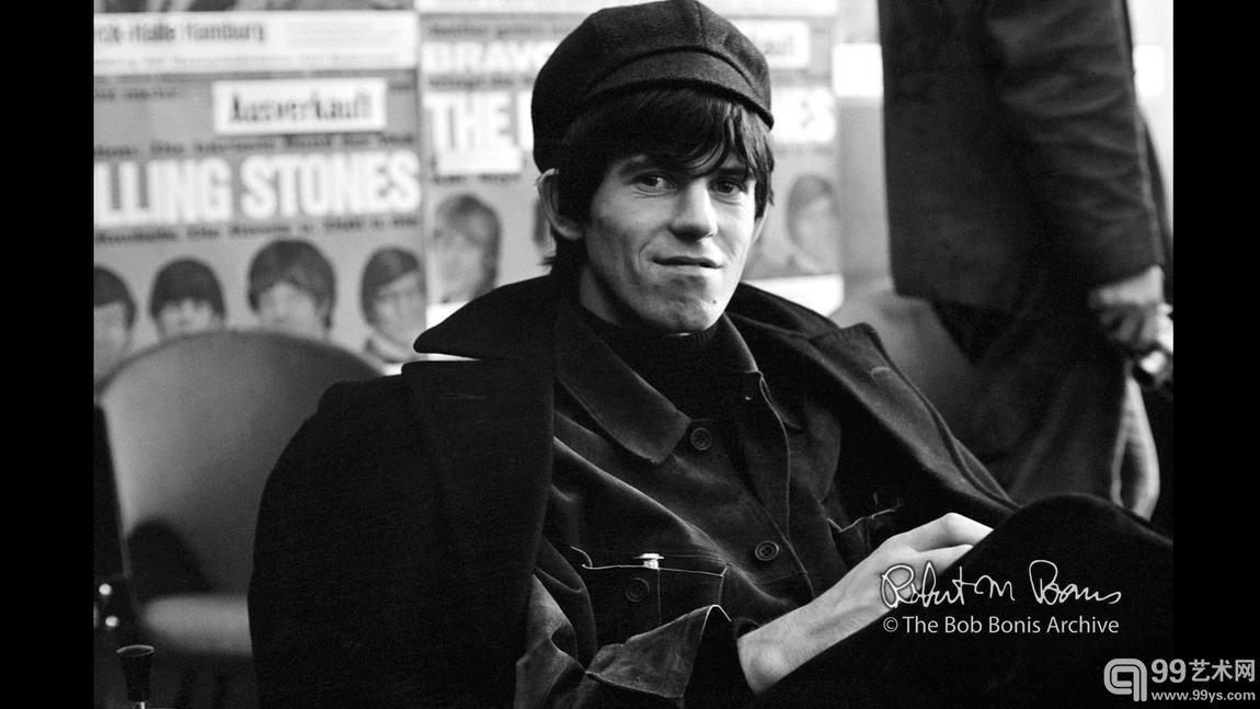 Keith Richards with tour posters, Hamburg, West Germany, Sept. 13, 1965