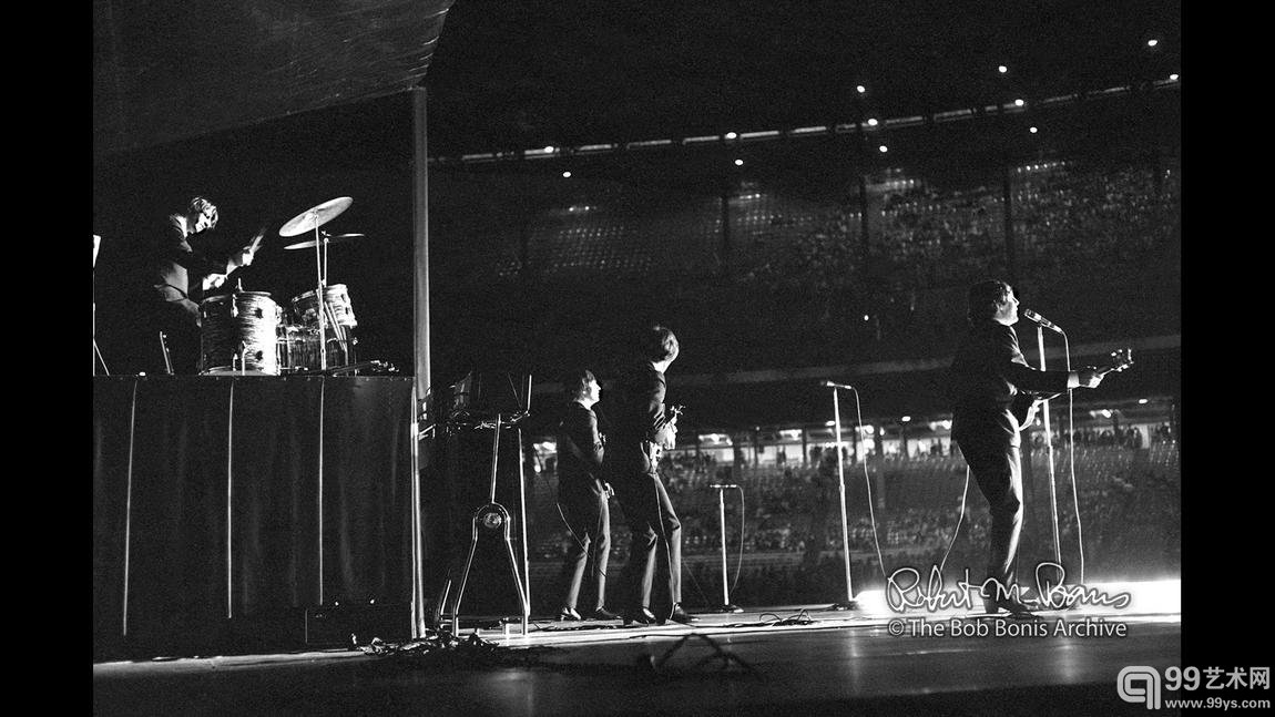 The Beatles on stage in Kansas City, Mo., September 1964