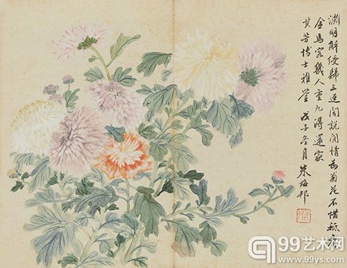 朱梅邨  (1911-1993) 簇簇富贵   