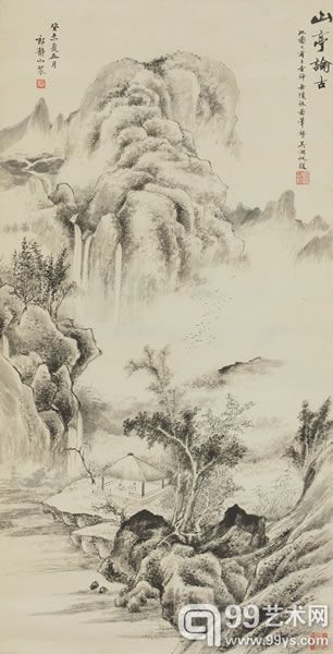 郎静山    (1892-1995)   山亭论古      