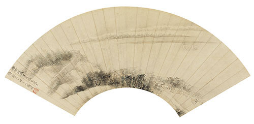 张崟(1761-1829) 春雨江城   