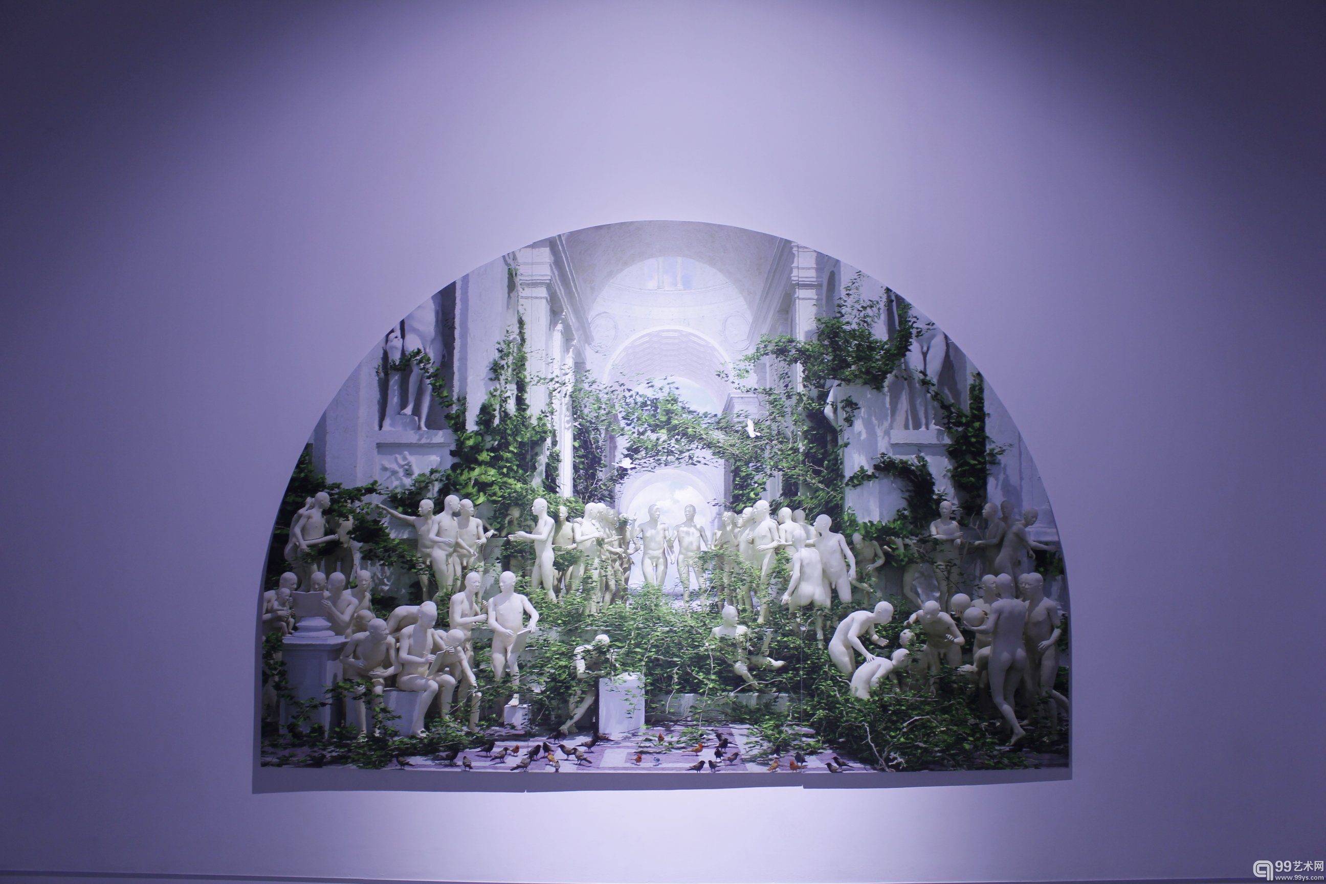 缪晓春作品《新雅典学院》，数码油画