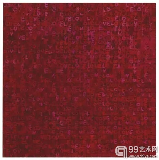 拍品编号282艾敬 (1963年生)《我爱颜色 #9》中文签名与日期：2014 (背面)油彩  画布77 1/2 x 77 1/2寸 (197 x 197 公分)2013年作美元30,000-50,000