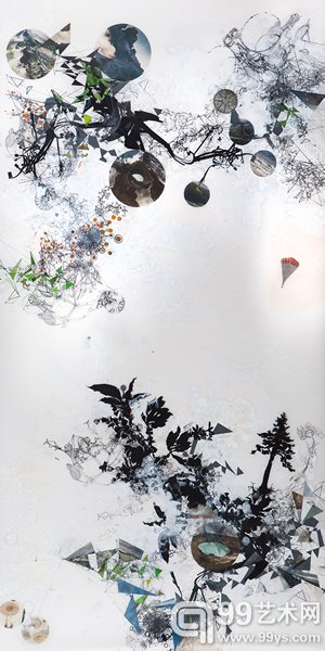 Tomas Vu、White Moon (Prototype 3)、silkscreen、184.2 x 91.5cm